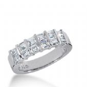 14k Gold Diamond Anniversary Wedding Ring 12 Straight Baguette Total 1.32ctw 443WR180214k