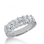 14k Gold Diamond Anniversary Wedding Ring 12 Straight Baguette Total 1.32ctw 443WR180214k