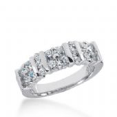 14k Gold Diamond Anniversary Wedding Ring 18 Round Brilliant Diamonds Total 1.11 ctw 447WR181114k