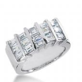 14k Gold Diamond Anniversary Wedding Ring 15 Straight Baguette Total 1.80ctw 457WR182414k