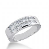 14k Gold Diamond Anniversary Wedding Ring 18 Princess Cut 0.05 ct Total 0.90ctw 458WR182514k