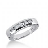 14k Gold Diamond Anniversary Wedding Ring 5 Round Brilliant Diamonds Stones Total 0.25ctw 461WR184414k