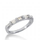 14k Gold Diamond Anniversary Wedding Ring 5 Straight Baguette Total 0.80ctw 462WR184614k