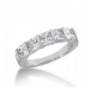 14k Gold Diamond Anniversary Wedding Ring 5 Princess Cut Total 2.00ctw 469WR188214k