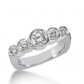 14k Gold Diamond Anniversary Wedding Ring 4 Round Brilliant Diamonds Total 0.64ctw 477WR193514k