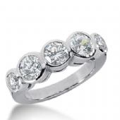 14K Gold Diamond Anniversary Wedding Ring 2 Round Brilliant Diamonds Total 0.50ctw Center Stones Not Included 480WR196814k
