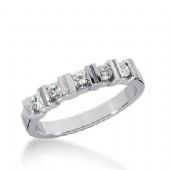 14k Gold Diamond Anniversary Wedding Ring 5 Round Brilliant Diamonds Total 0.44ctw 482WR197414k