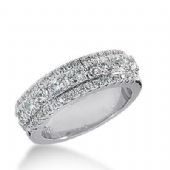 14k Gold Diamond Anniversary Wedding Ring 39 Round Brilliant Diamonds Total 1.02ctw 496WR202614k