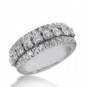 14k Gold Diamond Anniversary Wedding Ring 35 Round Brilliant Diamonds Total 1.55ctw 497WR202714k