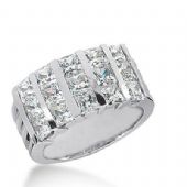 14k Gold Diamond Anniversary Wedding Ring 15 Princess Cut Stones Total 3.00ctw 510WR206414k