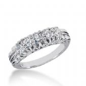 14k Gold Diamond Anniversary Wedding Ring 5 Round Brilliant Diamonds Total 0.75ctw 519WR208414k