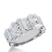 14k Gold Diamond Anniversary Wedding Ring 16 Round Stone, 9 Straight Baguette Total 2.50ctw 521WR208914k