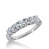 14k Gold Diamond Anniversary Wedding Ring 7 Round Brilliant Diamonds Total 1.62ctw 524WR209614k