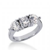14k Gold Diamond Anniversary Wedding Ring 3 Round Brilliant Diamonds Total 2.25ctw 527WR210514k
