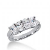 14k Gold Diamond Anniversary Wedding Ring  4 Oval Cut Total 2.00ctw 532WR211314k