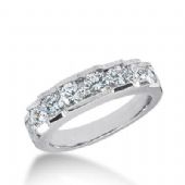 14k Gold Diamond Anniversary Wedding Ring 8 Round Brilliant Diamonds Total 1.28ctw 540WR212914k