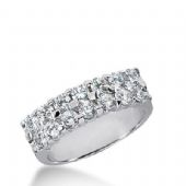 14k Gold Diamond Anniversary Wedding Ring 14 Round Brilliant Diamonds Total 1.40ctw 545WR213614k