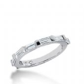 14k Gold Diamond Anniversary Wedding Ring 7 Straight Baguette Stones Total 0.98ctw 548WR213914k