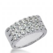 14k Gold Diamond Anniversary Wedding Ring 21 Round Brilliant Diamonds Total 1.68ctw 567WR229114k