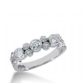 14k Gold Diamond Anniversary Wedding Ring 11 Round Brilliant Diamonds Total 0.65ctw 570W230014k