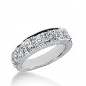 14k Gold Diamond Anniversary Wedding Ring 11 Round Brilliant Diamonds Total 1.10ctw 575WR231214k