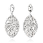 14K Gold & 1.36 Carat Diamond Designer Drop Earrings