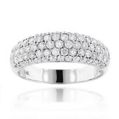 14K Gold & 1.52 Carat Pave Diamond Wedding Band for Ladies