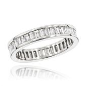 14K Gold & 2.72 Carat Diamond Baguette Eternity Ring