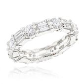 14K Gold & 2.96 Carat Diamond Eternity Band