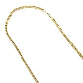 14K Hollow Gold Square Franco Chain for Men & Women 3mm