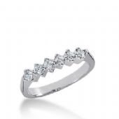 14k Gold Diamond Anniversary Wedding Ring 6 Princess Cut Stones Total 0.36ctw 584WR232814k