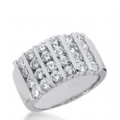 14k Gold Diamond Anniversary Wedding Ring 24 Round Brilliant Diamonds Total 1.92ctw 587WR233814k