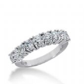 14k Gold Diamond Anniversary Wedding Ring 7 Round Brilliant Diamonds Total 0.99ctw 589WR234114k