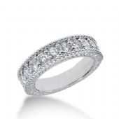 14k Gold Diamond Anniversary Wedding Ring 11 Round Brilliant Diamonds 1.10 ctw. 595WR234814K
