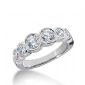 14k Gold Diamond Anniversary Wedding Ring 6 Round Brilliant Diamonds Total 1.50ctw 596WR234914k