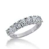 14k Gold Diamond Anniversary Wedding Ring 9 Round Brilliant Diamonds Total 1.35ctw 598WR235114k