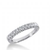 14k Gold Diamond Anniversary Wedding Ring 9 Round Brilliant Diamonds Total 0.14ctw 600WR235414k