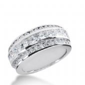 14k Gold Diamond Anniversary Wedding Ring 10 Princess Cut Stones, and 30 Round Brilliant Diamonds Total 2.00ctw 602WR235614k