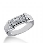 14k Gold Diamond Anniversary Wedding Ring 10 Round Brilliant Diamonds Total 0.30ctw 606WR236114k