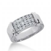 14k Gold Diamond Anniversary Wedding Ring 18 Round Brilliant Diamonds Total 0.45ctw 607WR236314k