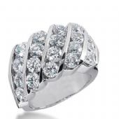 14k Gold Diamond Anniversary Wedding Ring 20 Round Brilliant Diamonds Total 4.00ctw 608WR236414k