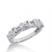 14k Gold Diamond Anniversary Wedding Ring 8 Straight Baguette Diamonds Total 1.00ctw 613WR237414k