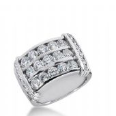 14k Gold Diamond Anniversary Wedding Ring 27 Round Brilliant Diamonds Total 2.85ctw 615WR238114k