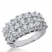 14K Gold Diamond Anniversary Wedding Ring 27 Round Brilliant Diamonds Total 3.54ctw 619WR238714k