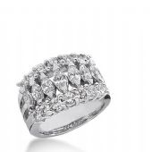 14K Gold Diamond Anniversary Wedding Ring 7 Marquise Cut Stones, and 14 Round Brilliant Diamonds Total 2.63ctw 620WR238814k