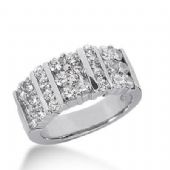 14K Gold Diamond Anniversary Wedding Ring 26 Round Brilliant Diamonds Total 1.62ctw 624WR239614k