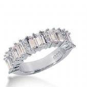 14K Gold Diamond Anniversary Wedding Ring 10 Straight Baguette Diamonds, and 12 Round Brilliant Diamonds Total 2.42ctw 638WR241914k