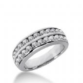 14K Gold Diamond Anniversary Wedding Ring 24 Round Brilliant Diamonds Total 0.96ctw 640WR242214k