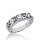 14K Gold Diamond Anniversary Wedding Ring 5 Round Brilliant Diamonds Total 0.50ctw 645WR243014k