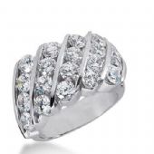 14K Gold Diamond Anniversary Wedding Ring 20 Round Brilliant Diamonds Total 3.60ctw 646WR243214k